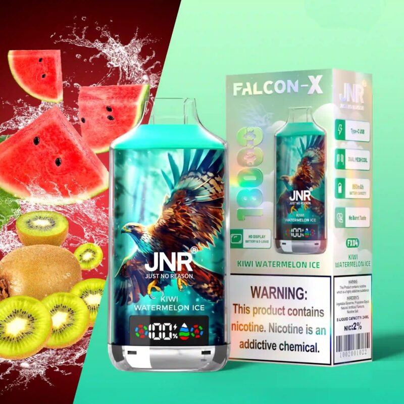 JNR Falcon X 18K Puff Vape Kiwi-Wassermelonen-Eis 2% Nikotinstärke