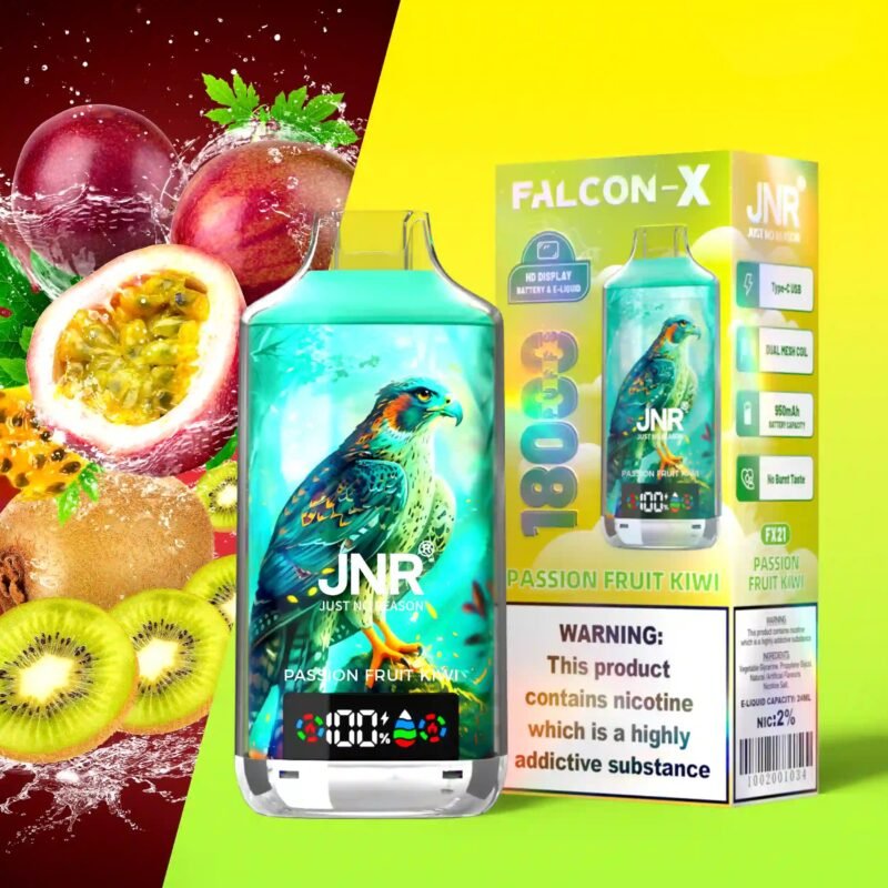 JNR Falcon X 18K Puff Vape Passionsfrucht-Kiwi 2% Nikotinstärke