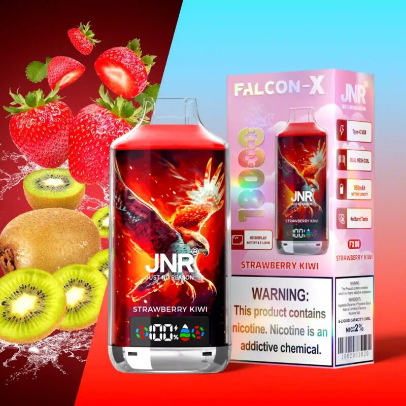 JNR Falcon X 18K Puff Vape Erdbeer-Kiwi 2% Nikotinstärke