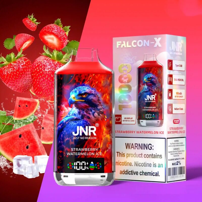 JNR Falcon X 18K Puff Vape Erdbeer-Wassermelone-Eis 2% Nikotinstärke